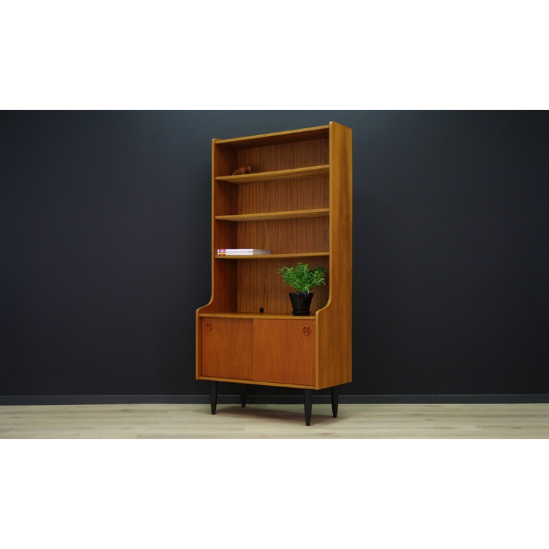 Vintage teak bookcase with 3 shelves - 1960s