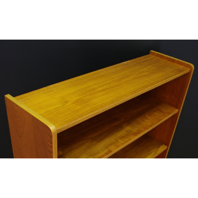 Vintage teak bookcase with 3 shelves - 1960s