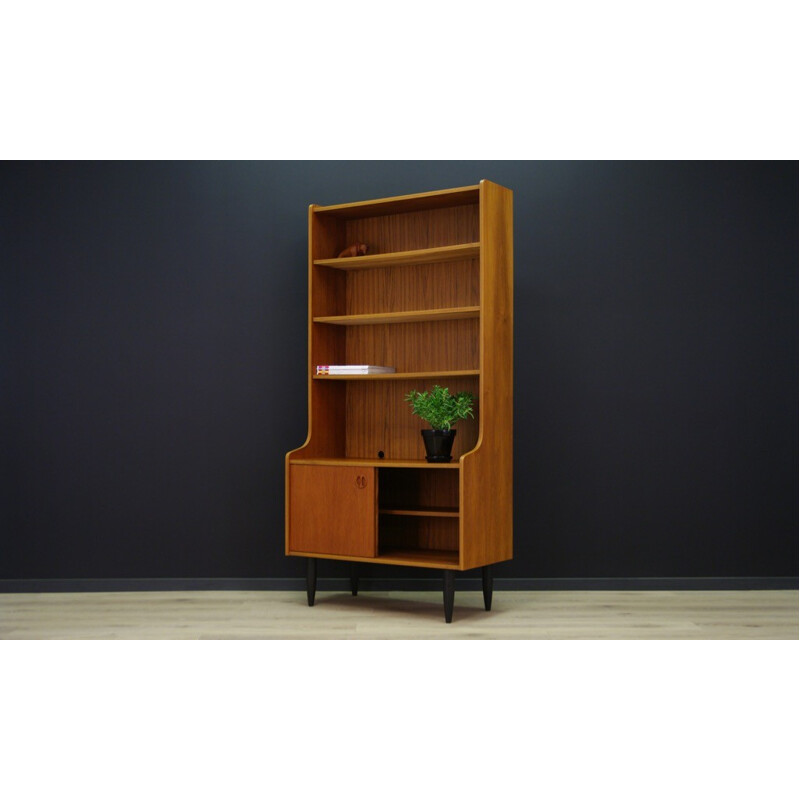 Vintage teak bookcase with 3 shelves - 1960s