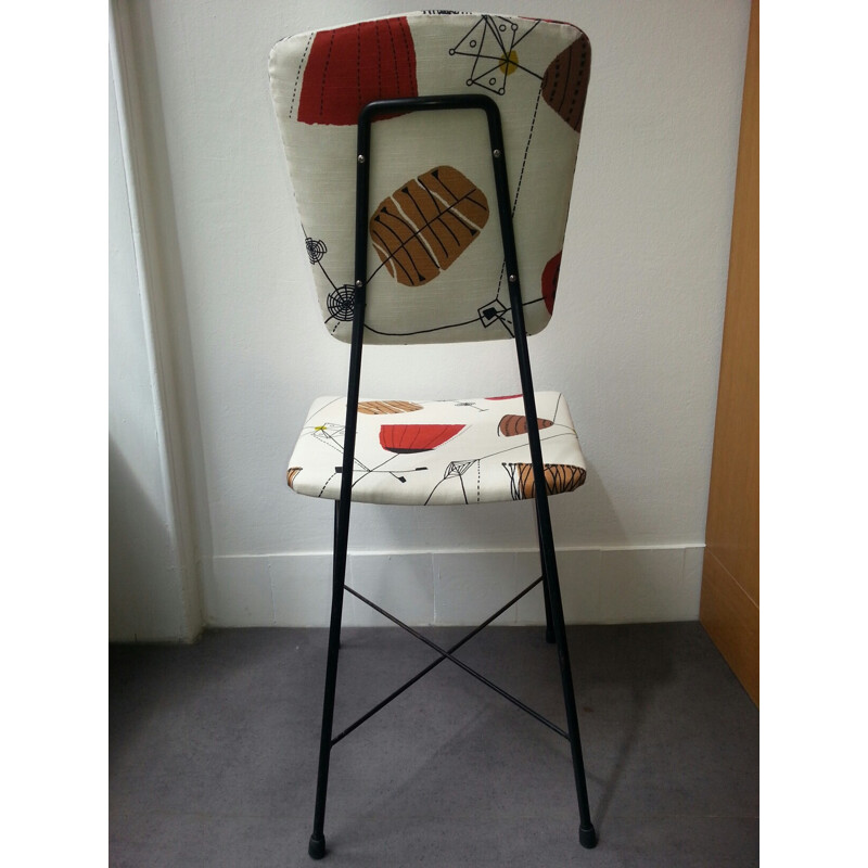 4 Italian chairs in fabric, Sanderson - 1960s