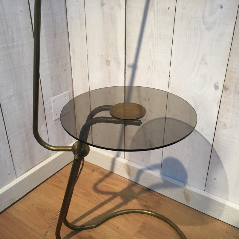 Vintage brass floor lamp - 1950s