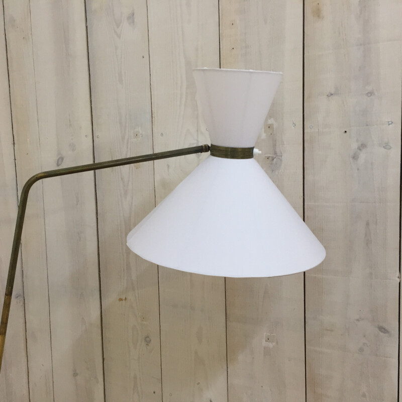 Vintage brass floor lamp - 1950s