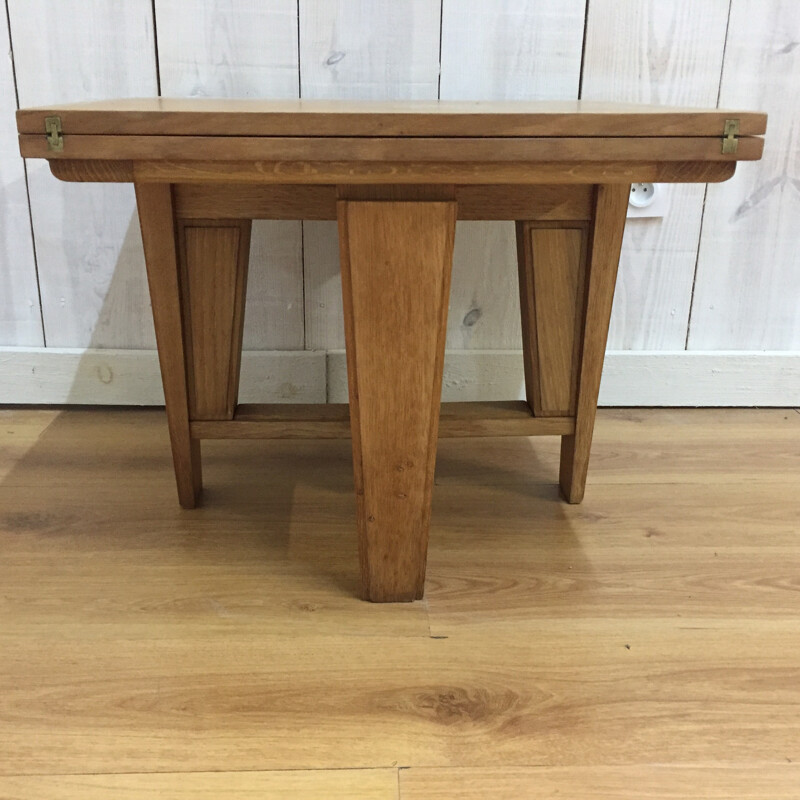 Vintage modular coffee table made of oak - 1940s