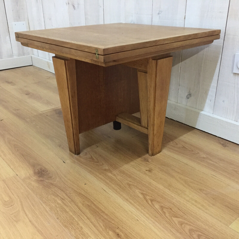 Vintage modular coffee table made of oak - 1940s
