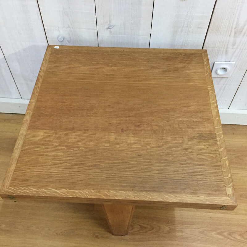 Table basse vintage modulable en chêne - 1940