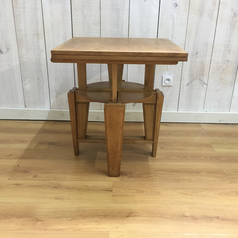 Vintage modular coffee table made of oak - 1940s