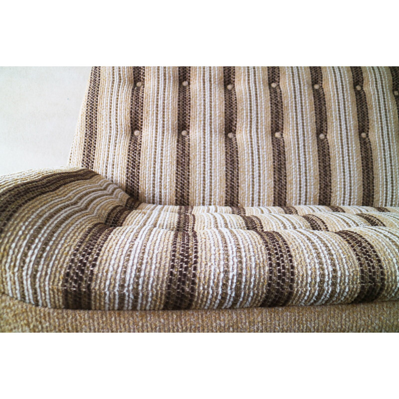 Vintage sofa with original striped upholstery - 1970s