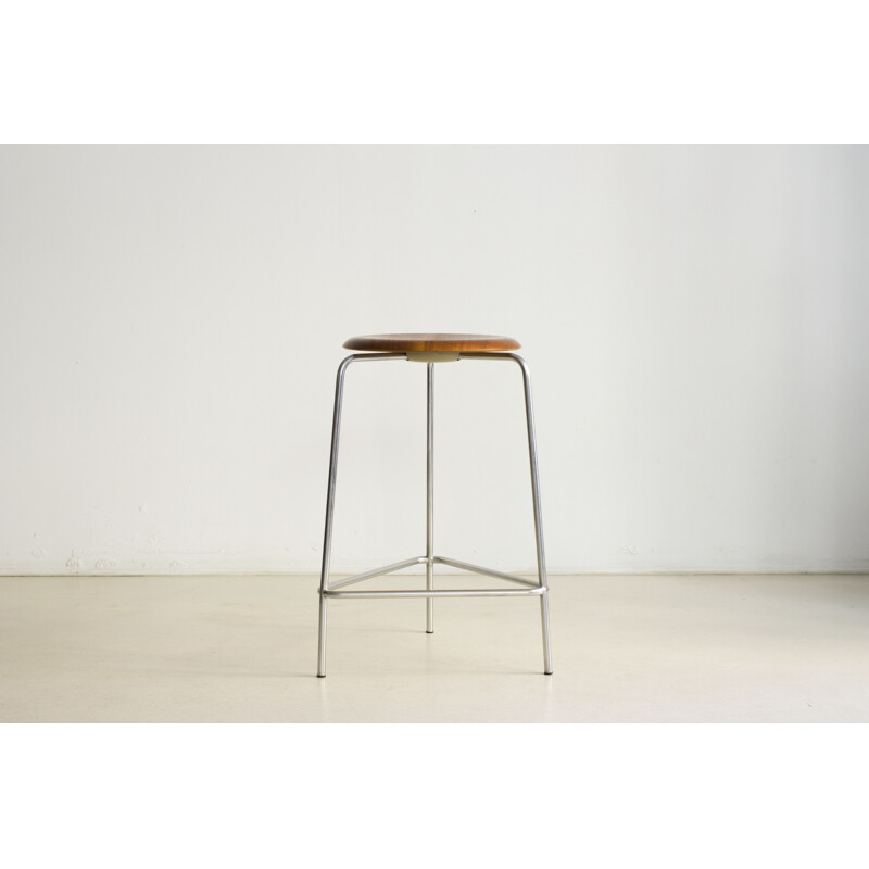 Vintage scandinavian teak stool by Arne Jacobsen for Fritz Hansen - 1970s