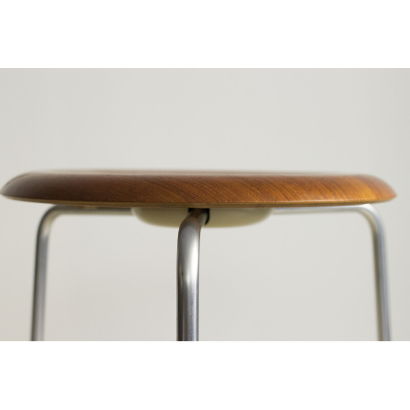 Vintage scandinavian teak stool by Arne Jacobsen for Fritz Hansen - 1970s