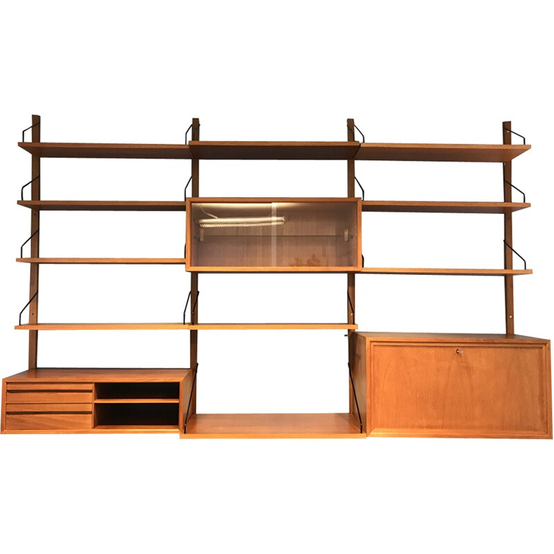 Vintage teak Wallunit by Poul Cadovius - 1960s