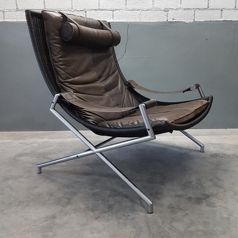 Fauteuil lounge vintage "DES2021" par Rohé Noordwolde pour Gerard van den Berg - 1980