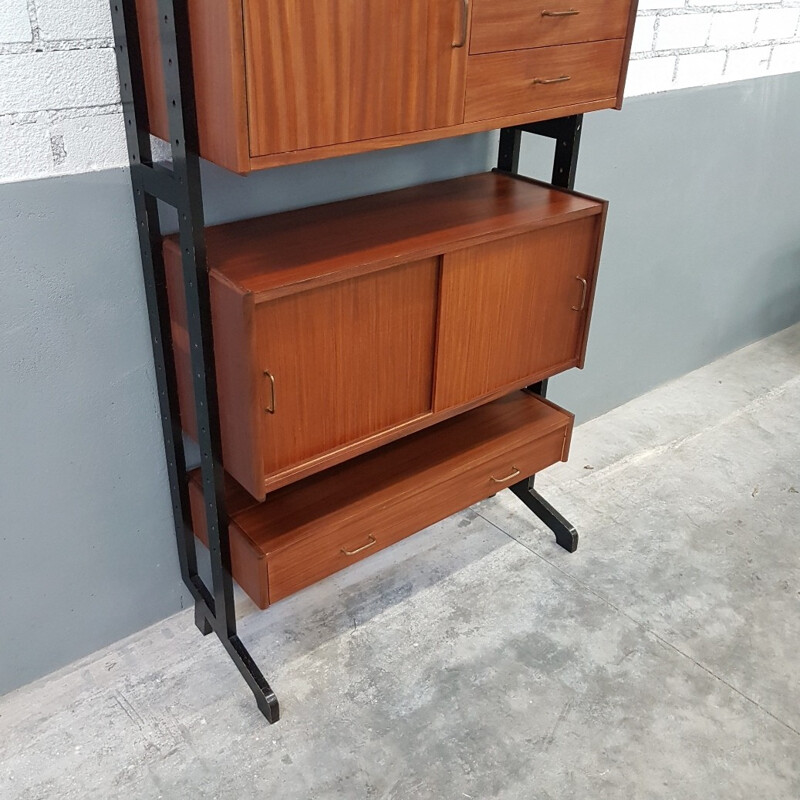 Vintage Teak modular wall unit by Simpla Lux - 1960s