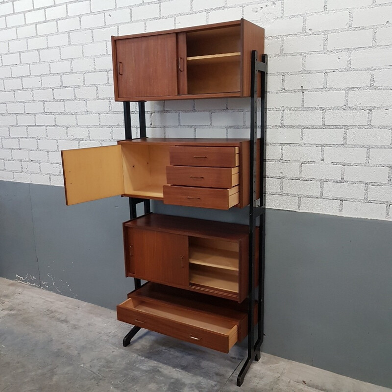 Vintage Teak modular wall unit by Simpla Lux - 1960s