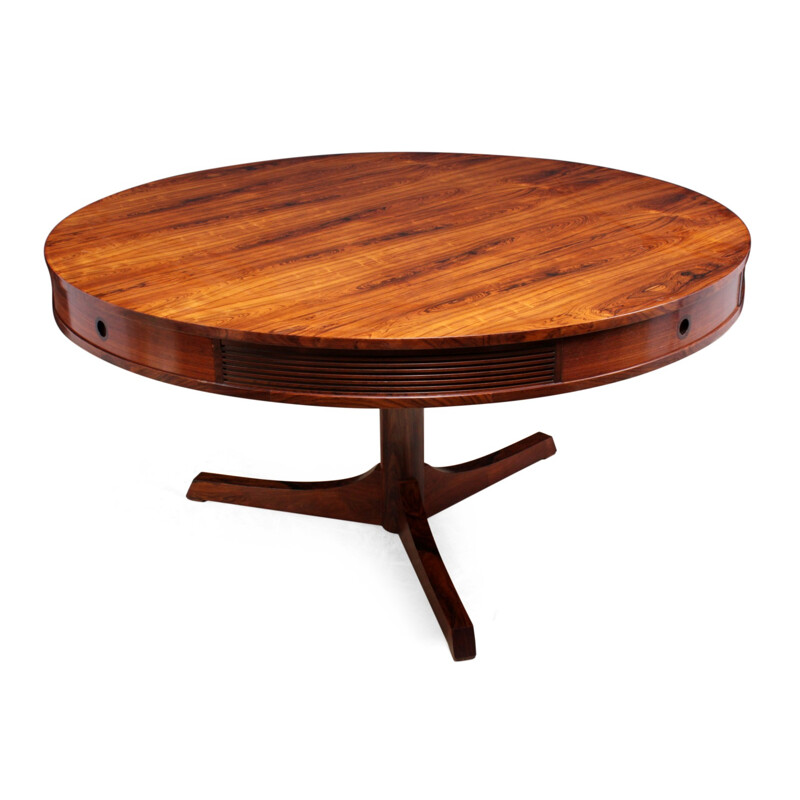 Vintage Rosewood Drum Table by Robert Heritage for Archie shine - 1950s