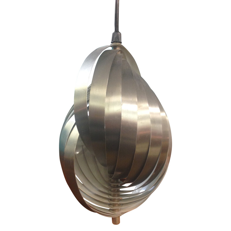 Large helical hanging lamp, Henri MATHIEU - 1970s