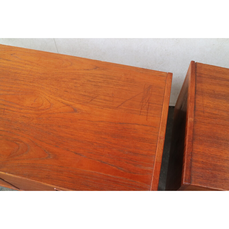 Pair of vintage Danish chest of drawers - 1970s