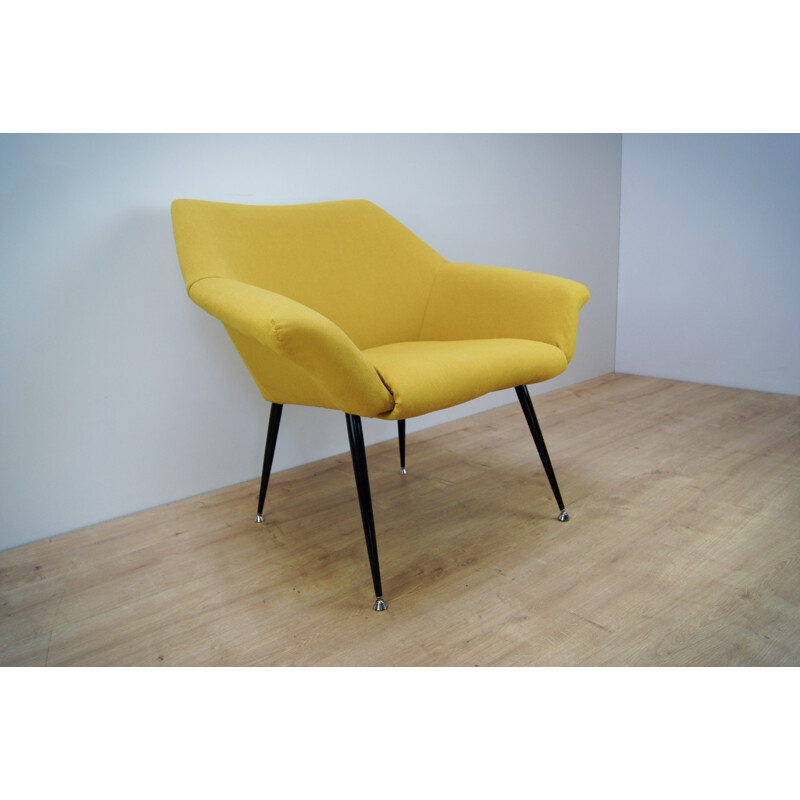 Set of 2 Yellow Polish Armchairs for Ewa - 1960s