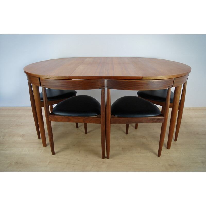 Vintage 630 Dining Table & 4 Chairs by Hans Olsen for Frem Røjle - 1950s