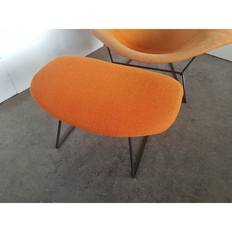 Vintage Armchair "Bird" with his footrest by Harry Bertoia - 1950s