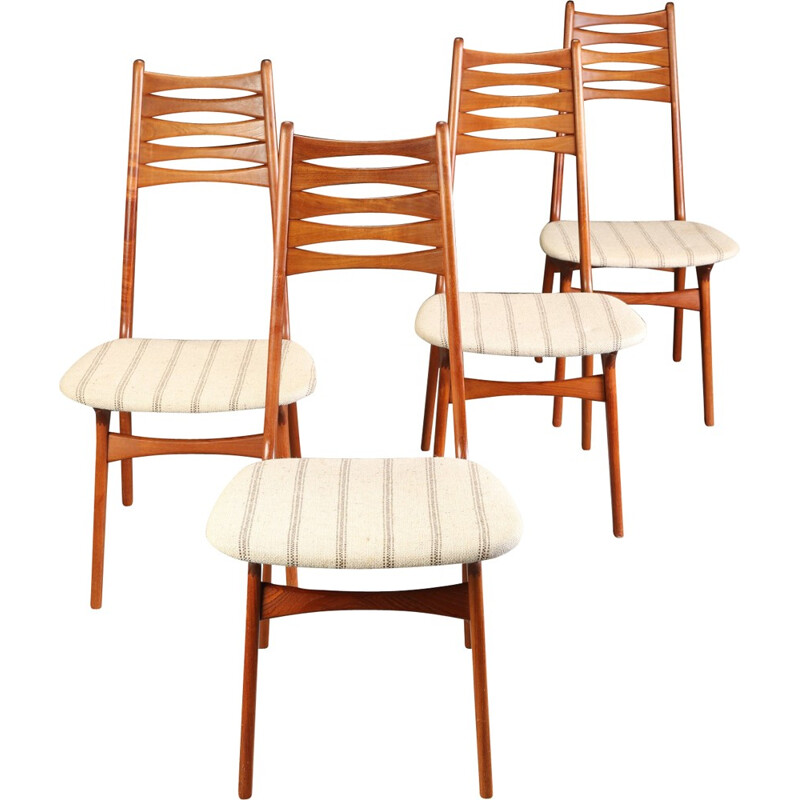 Set of 4 Danish Teak Dining Chairs by Niels Moller for Bolting Stolefabrik - 1960s