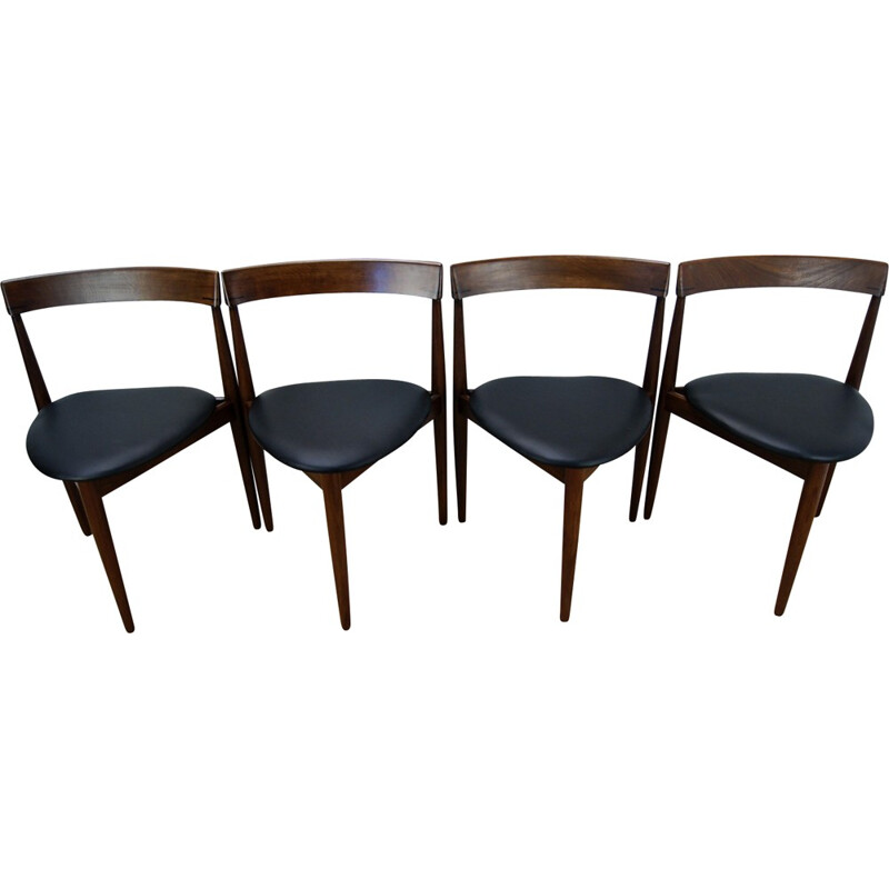 Suite de 4 Chaises à repas vintage par Hans Olsen pour Frem Røjle - 1950