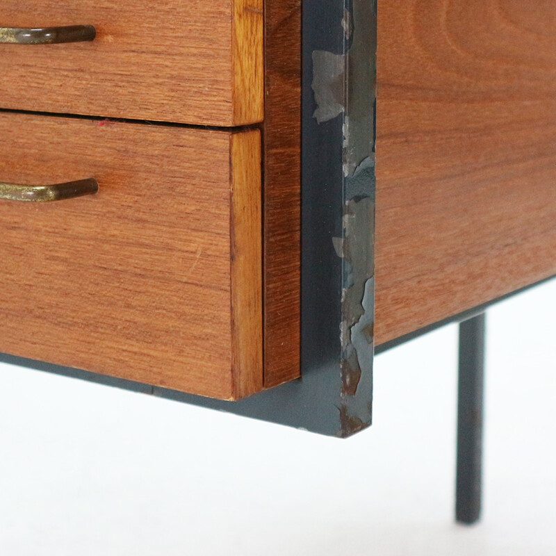 Vintage Desk in Teak and Steel - 1960s