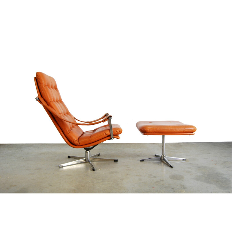 Set of 2 lounge Chairs & Ottoman by Geoffrey Harcourt for Artifort - 1960s 