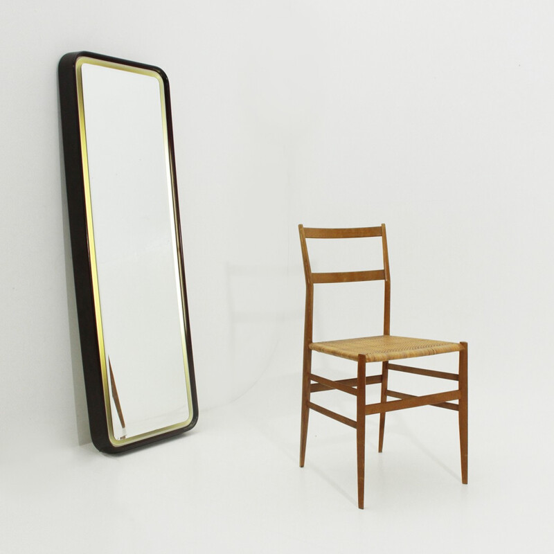Italian rectangular Mirror with Backlight - 1970s