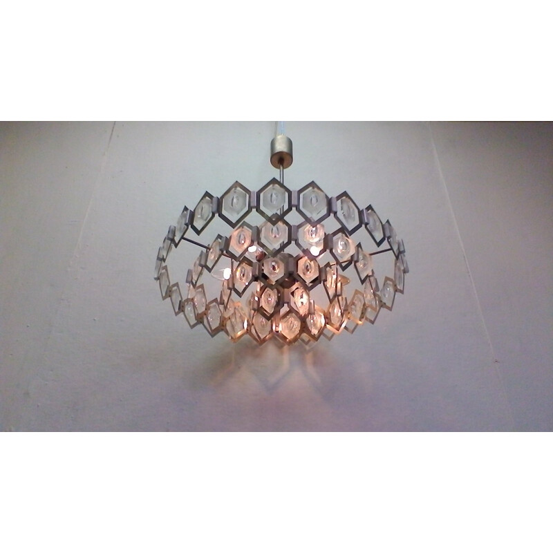 Vintage chandelier by Jaroslav Bejvl - 1970s