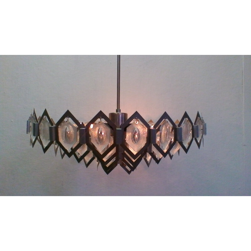 Vintage chandelier by Jaroslav Bejvl - 1970s