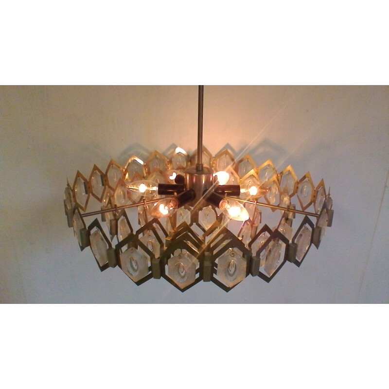 Vintage chandelier by Jaroslav Bejvl - 1970s