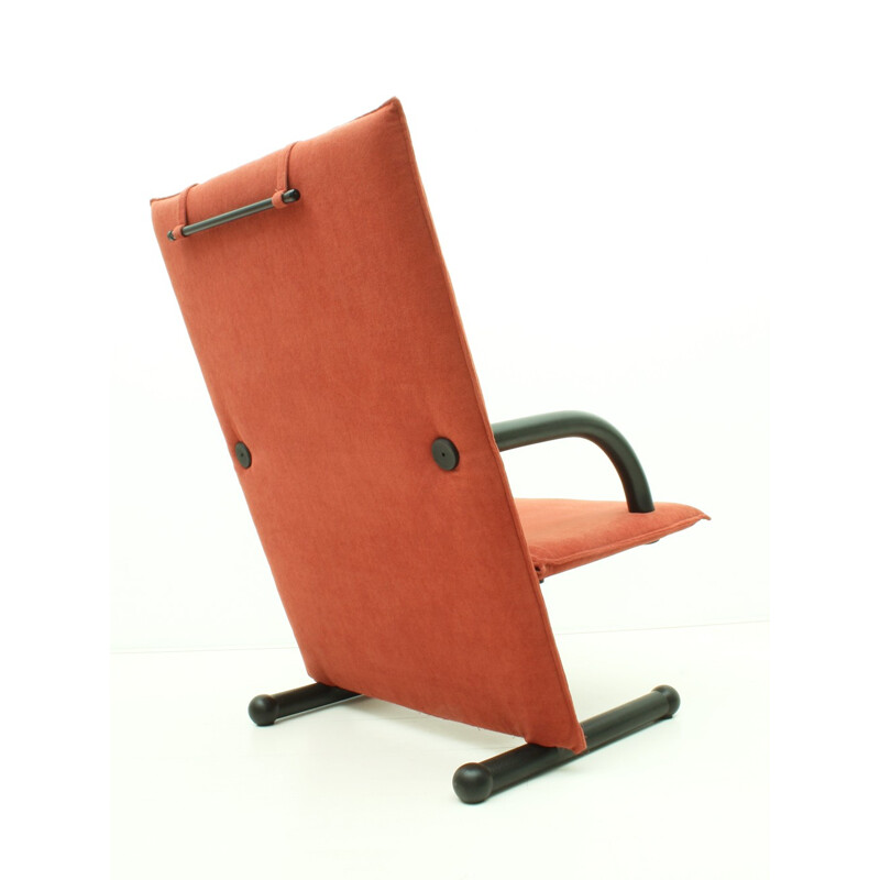 Vintage "T-Line" armchair in fabric and metal by Burkhard Vogtherr for Arflex - 1980s