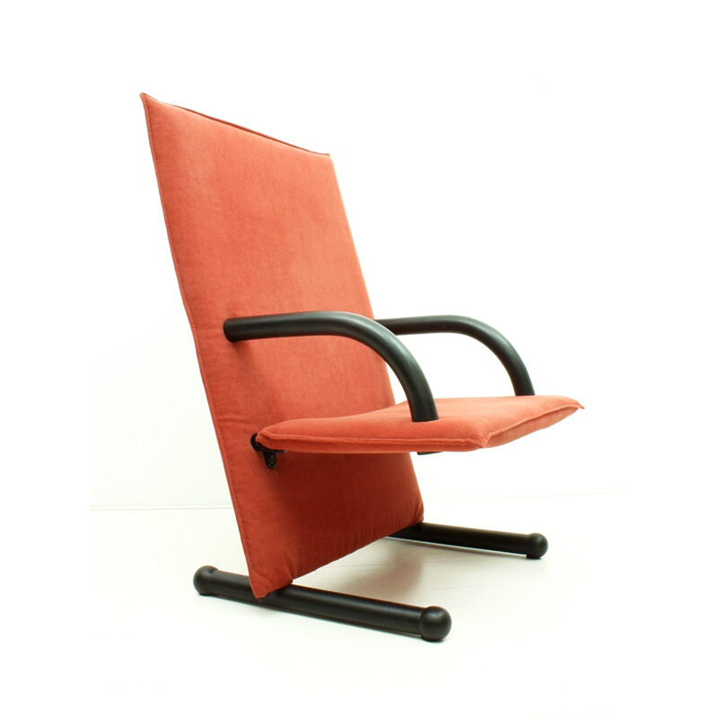 Vintage "T-Line" armchair in fabric and metal by Burkhard Vogtherr for Arflex - 1980s