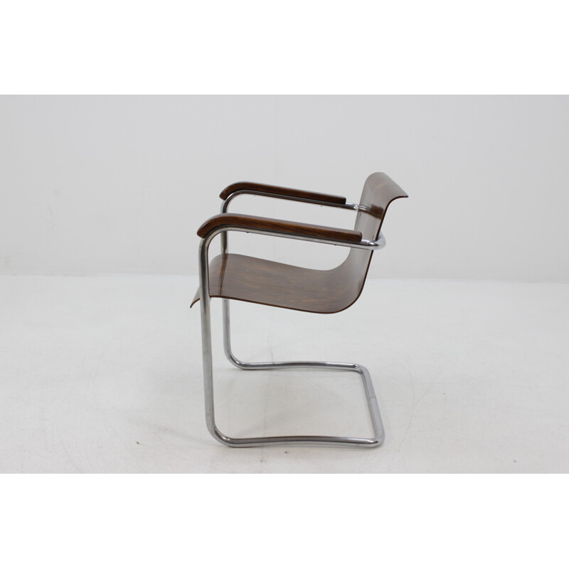 Vintage "Bauhaus" chromed chair by H. K. Zaveska for Hynek Gottwald - 1930s