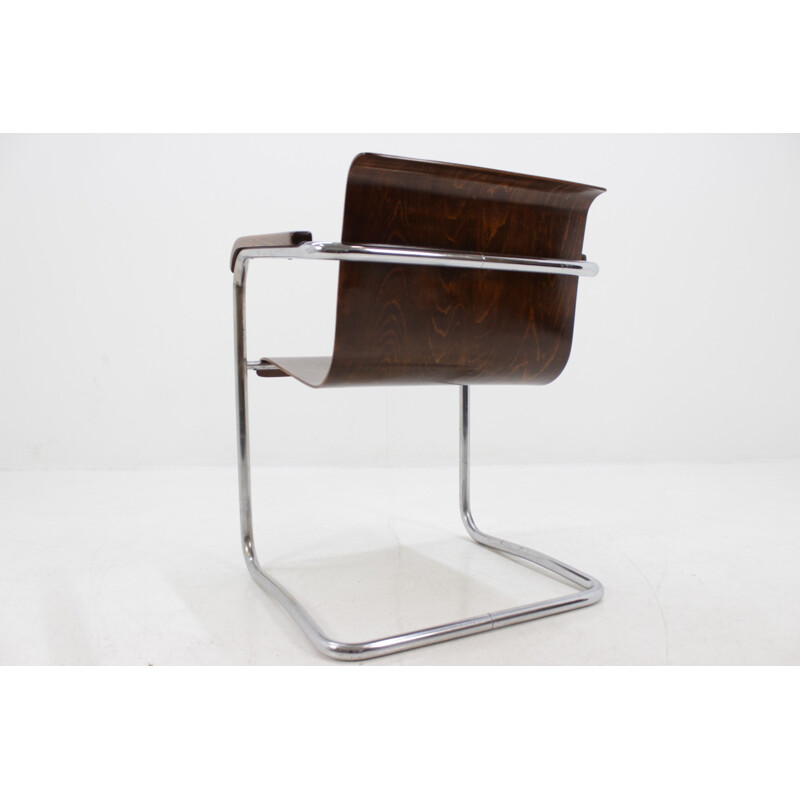 Vintage "Bauhaus" chromed chair by H. K. Zaveska for Hynek Gottwald - 1930s