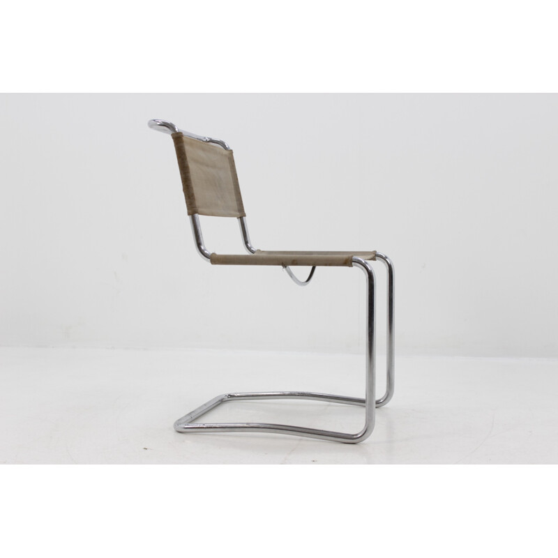 Vintage chromed Bauhaus chair by J. Halabala for UP Závody - 1930s