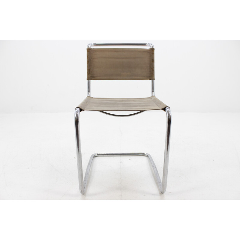 Vintage chromed Bauhaus chair by J. Halabala for UP Závody - 1930s