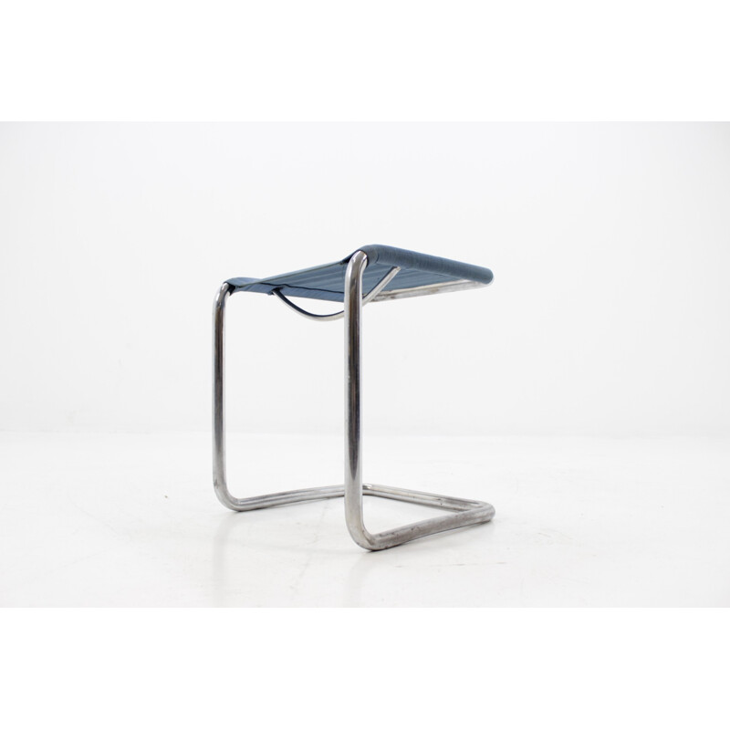 Vintage chromed Bauhaus stool by H. Gottwald - 1930s