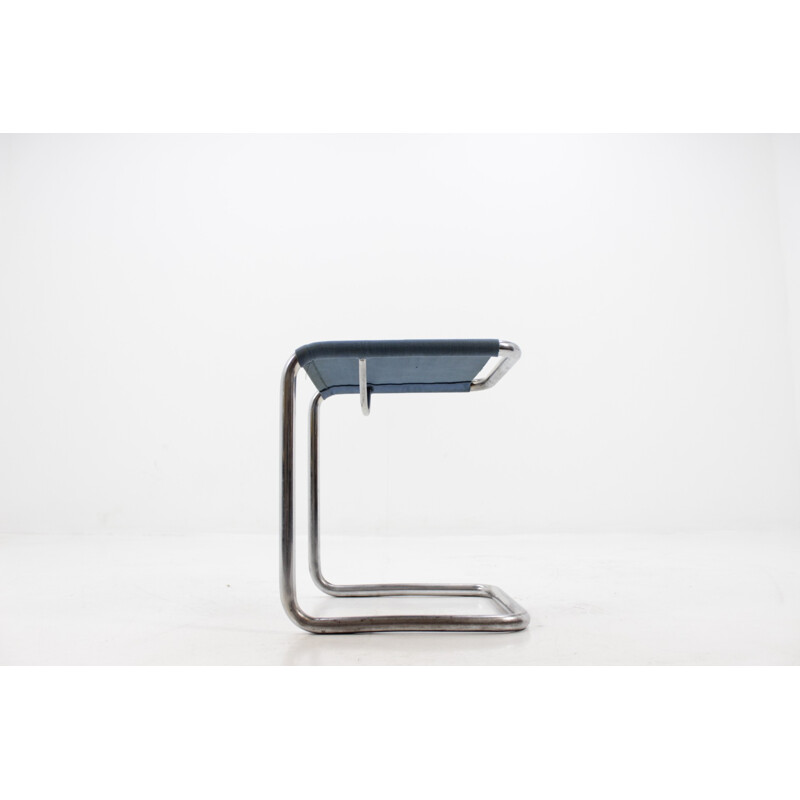 Vintage chromed Bauhaus stool by H. Gottwald - 1930s