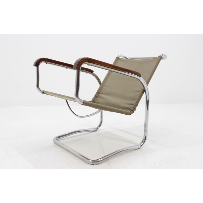 Vintage "H-80" Bauhaus chromed chair by J. Halabala for UP Zavody - 1930s