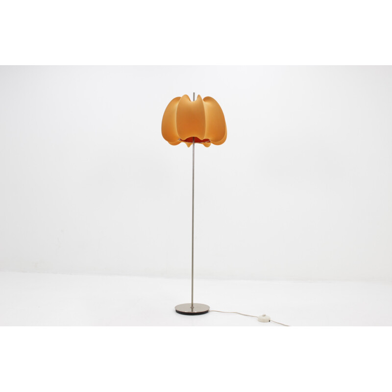 Vintage orange floor lamp - 1970s