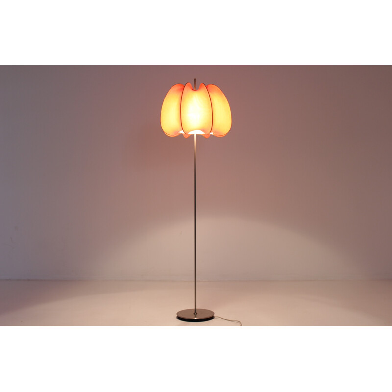 Vintage orange floor lamp - 1970s