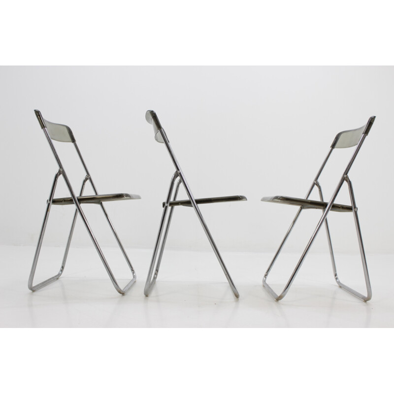 Set of 3 vintage folding chairs, Sweden 1970