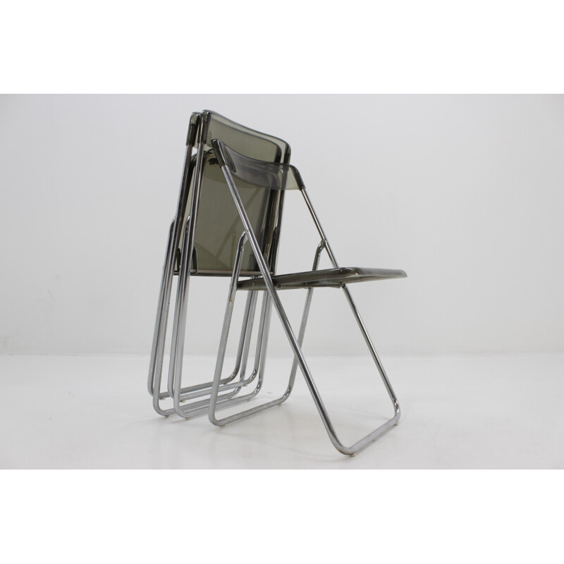 Set of 3 vintage folding chairs, Sweden 1970