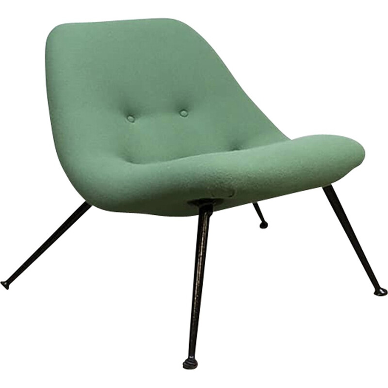 Fauteuil lounge vert par Theo Ruth pour Artifort - 1950