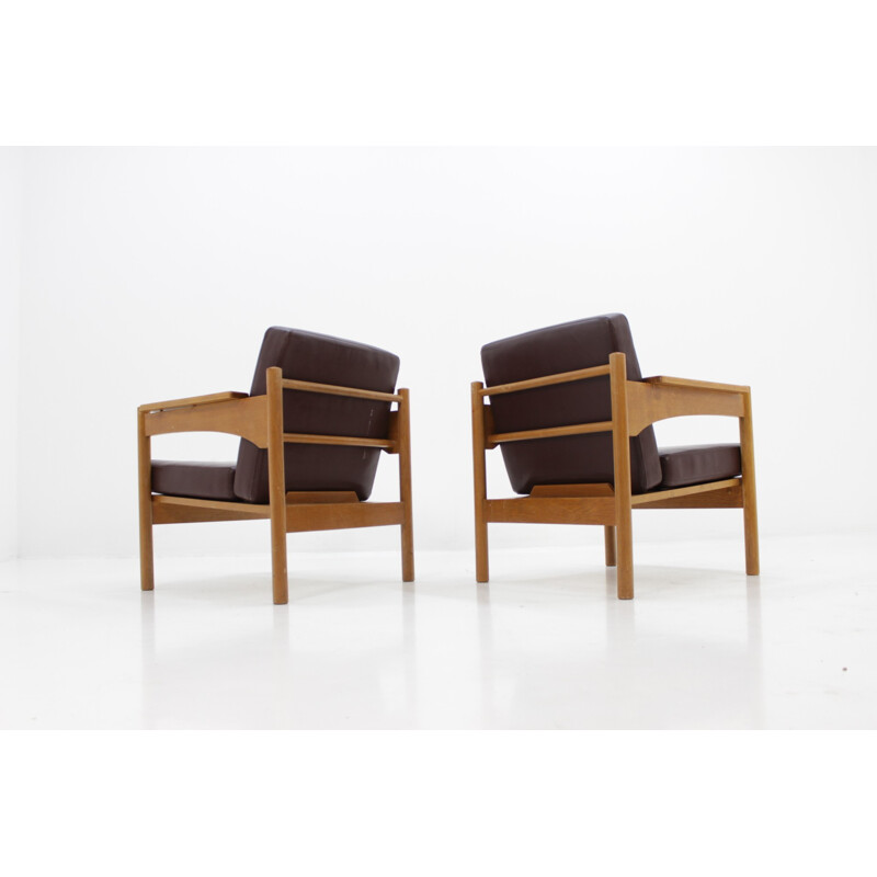 Set of 2 vintage armchairs by Krasna Jizba - 1970s
