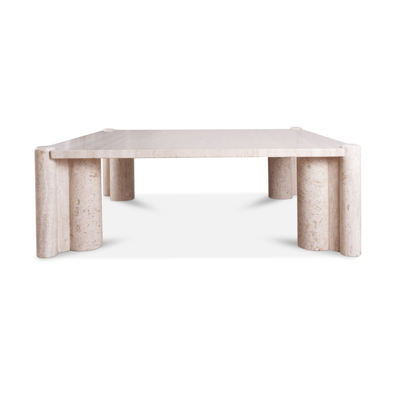 Travertine vintage Jumbo Coffee Table by Gae Aulenti - 1960s