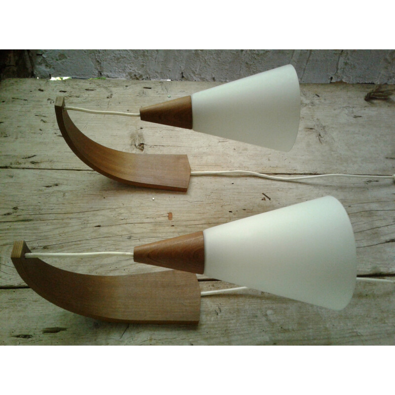 Pair of vintage Scandinavian wall lamps by Umo & Osten Christiansson - 1960s