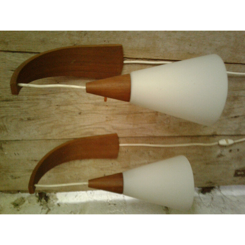 Pair of vintage Scandinavian wall lamps by Umo & Osten Christiansson - 1960s