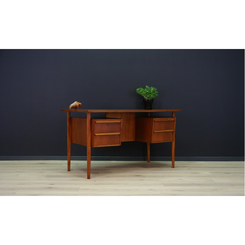 Vintage Danish writing desk in teak - 1960s